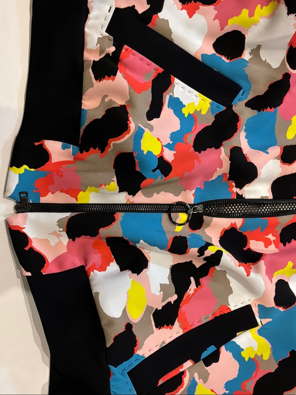 Marc Cain Multi-Color Abstract Print Bomber Jacket - Picture 6 of 7